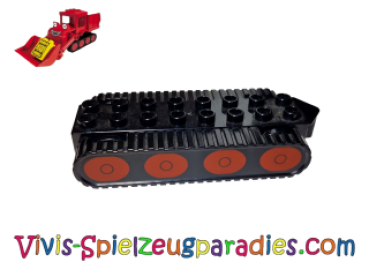 Lego Duplo bulldozer base with treads and 8 red wheels Bob the Builder Muck (x1028c01pb01)
